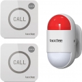 taoctee Strobe Siren Remote Alarm Panic System with Sound and Light Security Alarm Warning Strobe System for Home Bussiness Battery Operated and USB Charging