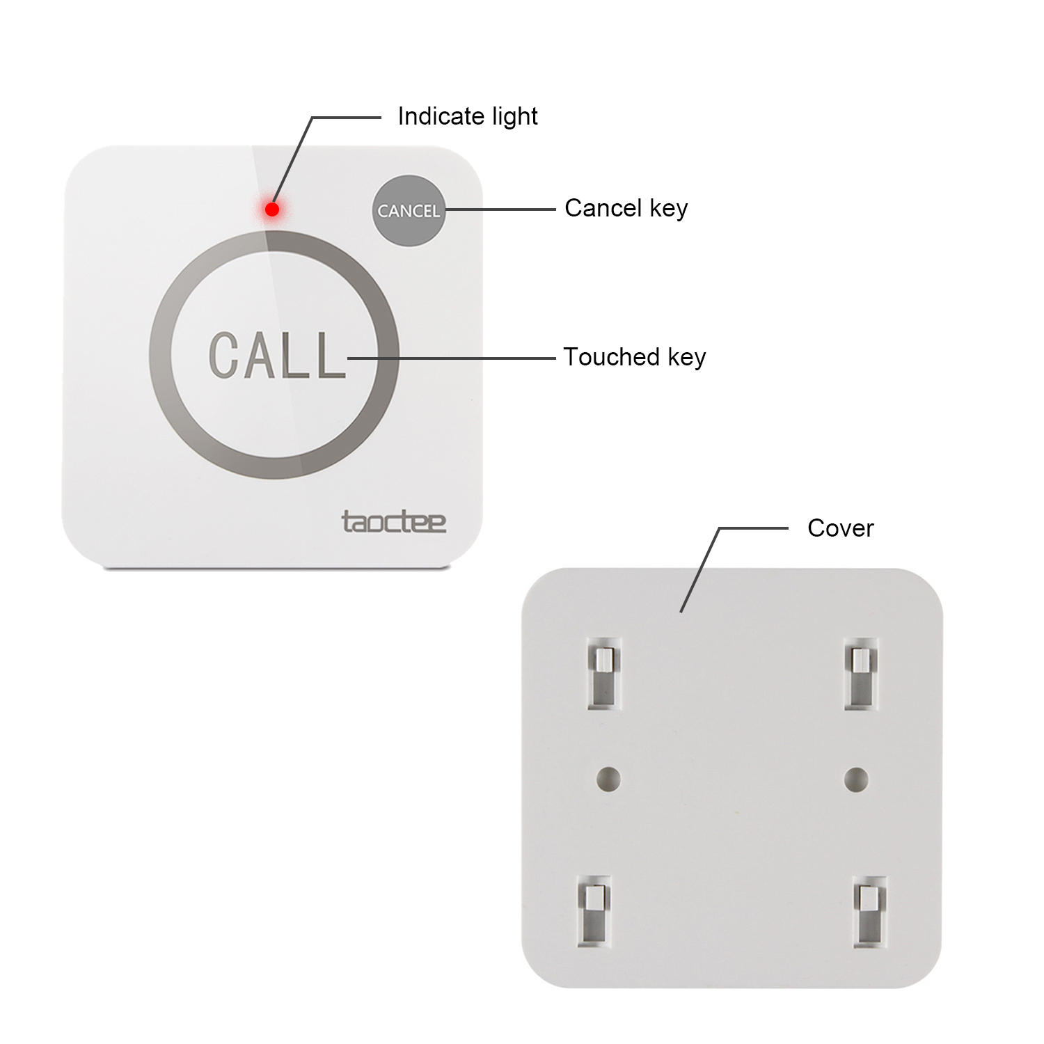 taoctee Panic Alarm Buttons Strobe Siren Alarm Warning System for Home ...